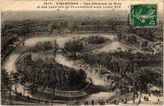 Vincennes vue generale du Bois et des Lacs à Vincennes