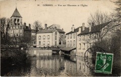 Corbeil vue sur l'Essonnes et Eglise
