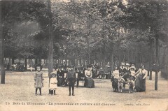 Bois De Vincennes - La Promenade En Voiture Aux Chevres - cliché rare à Vincennes