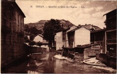 Tenay Quartier et Quai de l'Eglise à Tenay