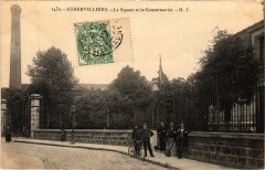 Aubervilliers Le Square et le Commissariat à Aubervilliers