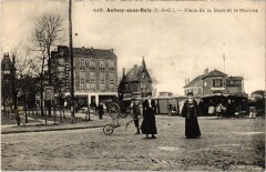 Aulnay Place de la Gare et le Marche -
													93 Seine Saint Denis
												