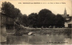 Neuilly s Marne Le Pont la Marne et Eglise