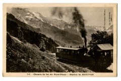 Haute-Savoie Chamonix Chemin de fer du Mt-Blanc Station de Motivon