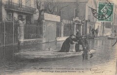 Asnieres / Inondations 1910 / Sauvetage D'Un Jeune Ecolier