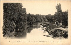 Champigny-sur-Marne Vue prise du Pont - Berge de la Rive Droite à Champigny-sur-Marne