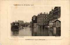 Alfortville Quai d'Alfortville - Inondations 1910 à Alfortville