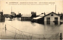 Alfortville Inondations 1910 - L'Ile Saint-Pierre à Alfortville