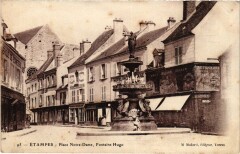 Etampes Place Notre Dame Fontaine Hugo