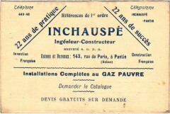 Pantin Inchauspe Ingenieur-Constructeur -Gaz - Advertising à Pantin