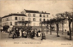 Epinay La Place de l'Eglise et le Marche -
													93 Seine Saint Denis
												
