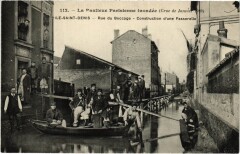 L'Ile-Saint-Denis Crue de Janvier 1910 - Rue du Boccage à Saint-Denis