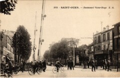 Carte postale ancienne Boulevard Victor-Hugo
                                                                     à Saint-Ouen-sur-Seine
                                