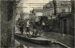 L'Ile-Saint-Denis Crue de Janvier 1910 - Le Quai de Moulin à Saint-Denis