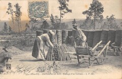 Cote D'Or - Charbonniers En Foret - Dressage D'Un Fourneau