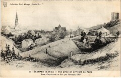 Etampes Vue prise en Arrivant de Paris - 1845