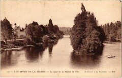 Le quai de la Marne et l'Ile d'Amour France