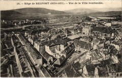 Siege de Belfort vue de la ville bombardee -
																					90000 Belfort
																			