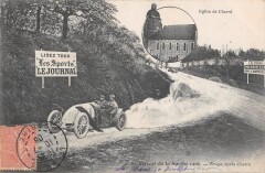 Carte postale ancienne Circuit de la Sarthe 1906 - Virage apres Cherre
                                