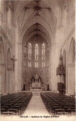 Carte postale ancienne Cholet Interieur de l'Eglise Saint-Pierre
                                                                     à Cholet
                                