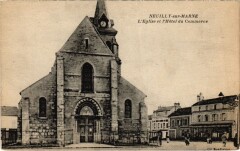 Neuilly-s-Marne L'Eglise et l'Hotel du Commerce France