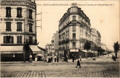 Issy La Rue Diderot et l'Avenue de la Republique France