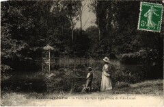 Neuilly-s-Marne La Peche a la ligne dans l'Etang France