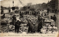 Boulogne-sur-Mer Triage du Poisson anvant le criée à Boulogne-sur-Mer