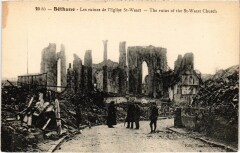 Béthune Eglise Saint-Waast Ruines Guerre à Béthune