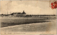Calais vue d'ensemble de la Plage à Calais