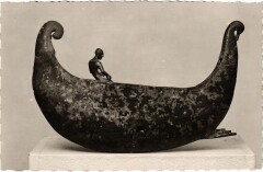 Musee de Dijon Barque fluviale en bronze à Dijon