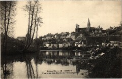 Semur vue prise des Bords de l'Armancon