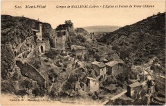 Mont-Pilat Malleval Eglise Ruines du Viux Chateau à Malleval