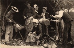 Folklore Chez les sabotiers chacun son ouvrage