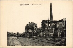 Compiegne Place de la Gare Guerre