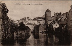 Semur Le Pont Joly, vue prise du Caron France