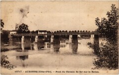 Auxonne Pont du Chemin de fer sur la Saone France à Auxonne