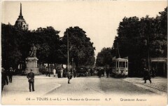 Tours Avenue de Grammont Tramway à Tours