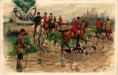 Chasse hunting Litho -
													45 Loiret
												