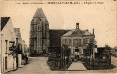 Cernay-la-Ville L'Eglise et la Mairie à Cernay-la-Ville