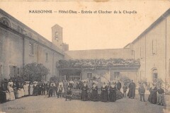 Narbonne - Hotel Dieu - Entree Et Clocher De La Chapelle - cliché rare à Narbonne