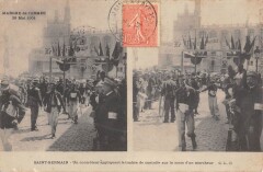 Saint Germain - Un Controleur Appliquant Le Timbre De Controle Sur La Mai -
													78 Yvelines
												