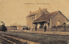 Puicheric - Gare Et Chateau D'Eau - Train En Gare