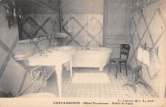 Carcassonne - Hotel Terminus - Salle De Bain - cliché rare -
																					11000 Carcassonne
																			