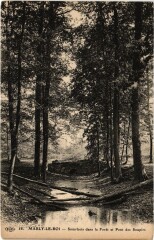 Carte postale ancienne Marly Sous bois dans la Foret et Pont des Soupirs
                                
