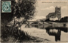 Mantes vue prise de l'Ile aux Dames