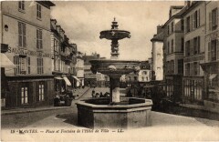 Mantes Place et Fontaine de l'Hotel de Ville