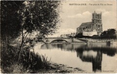 Mantes vue prise de l'Ile aux Dames