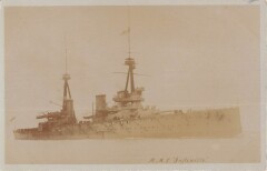 / Marine De Guerre - Carte Photo - Cuirasse H.m.s.inflexible /cliché Pouteau -
													France
												