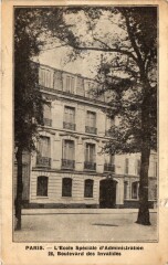 Paris 7e-Ecole Spéciale d'Administration-Boulvard des Invalides à Paris 7e